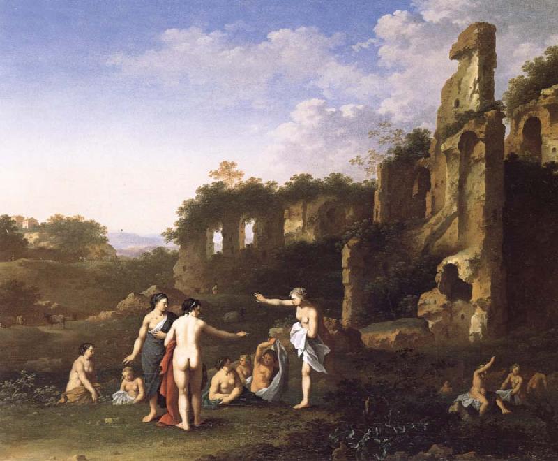 POELENBURGH, Cornelis van Women Bathing in a Landscape